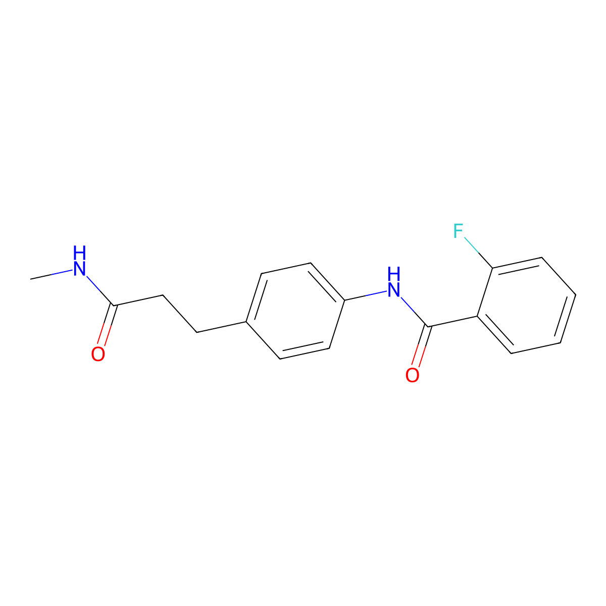2-fluoro-N-{4-[3-(methylamino)-3-oxopropyl]phenyl}benzamide molecular structure, CAS 1333247-13-4