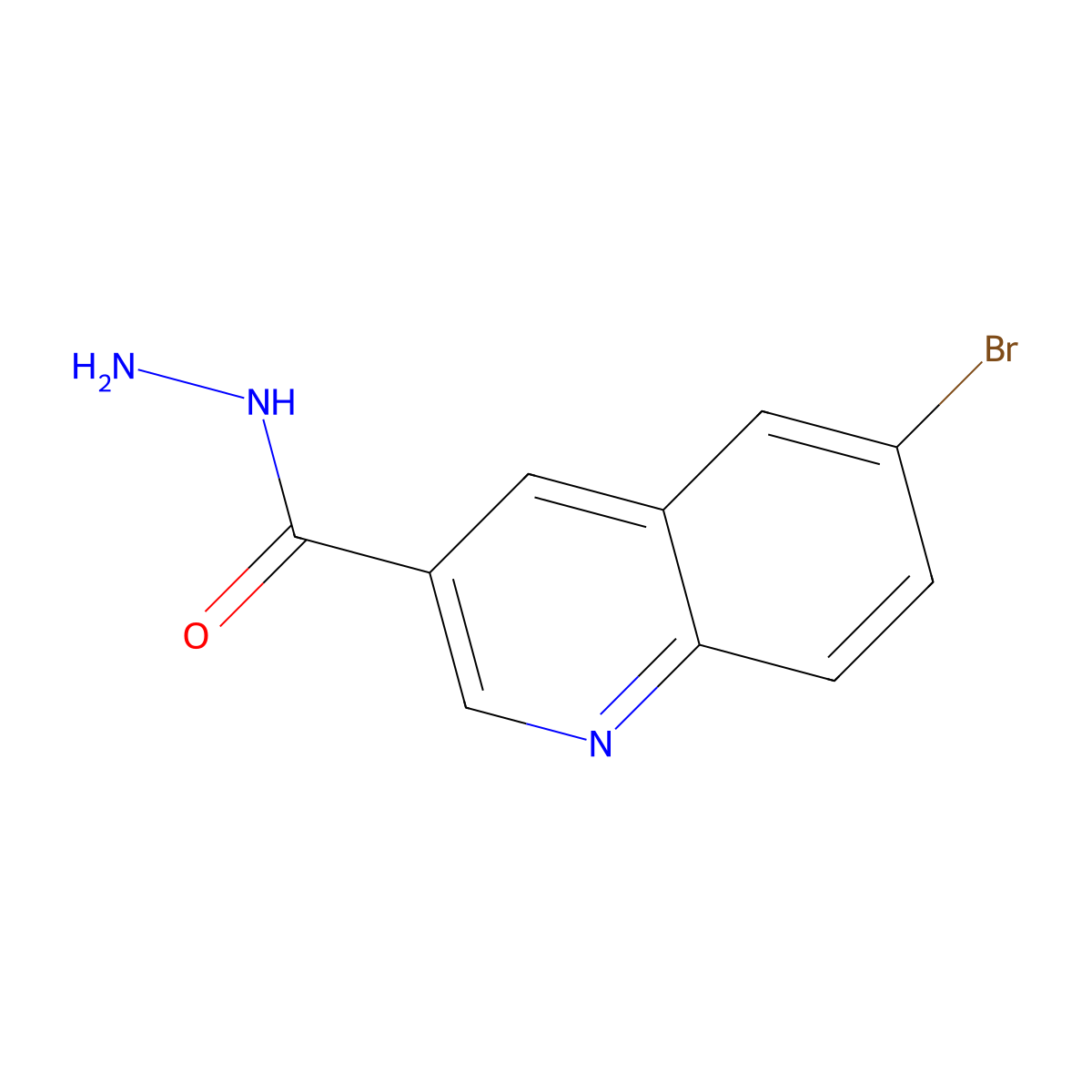 6-Bromoquinoline-3-carbohydrazide molecular structure, CAS 1333249-84-5