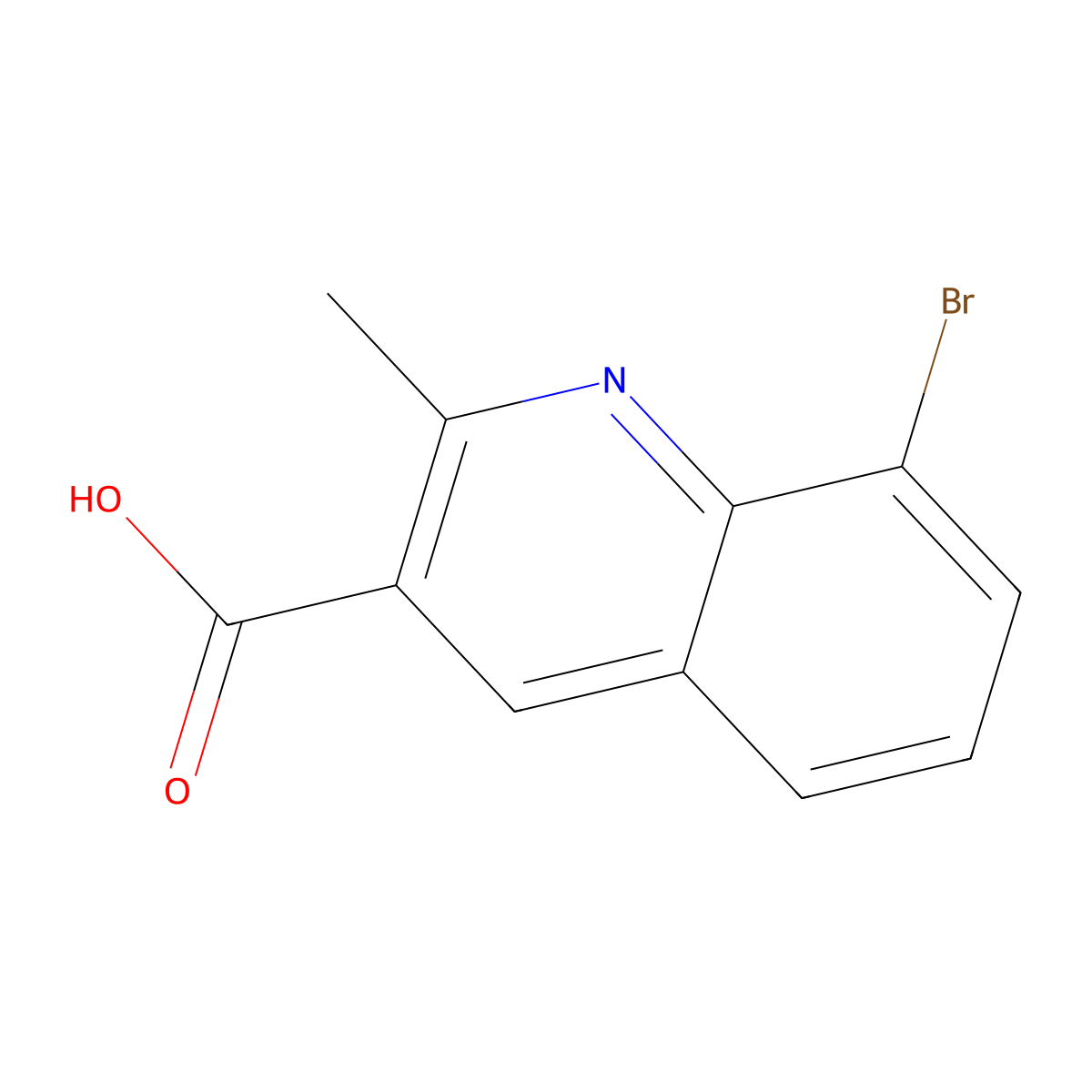 8-Bromo-2-methylquinoline-3-carboxylic acid molecular structure, CAS 1333251-88-9