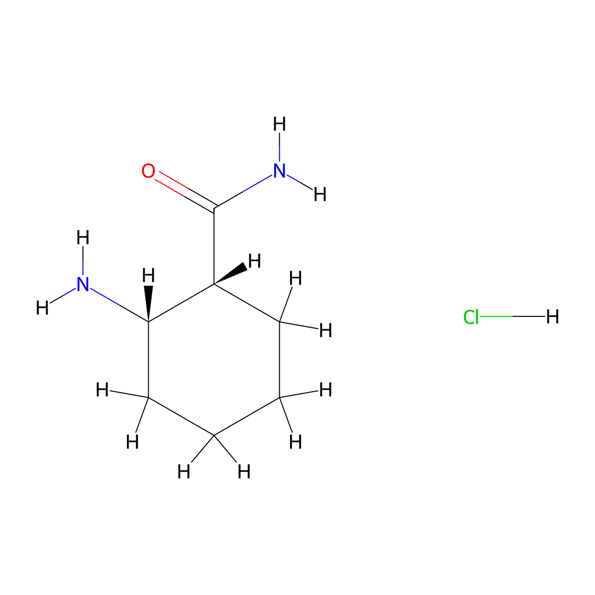 Cis-2-Amino-Cyclohexanecarboxylic Acid Amide Hydrochloride molecular structure, CAS 1333253-13-6
