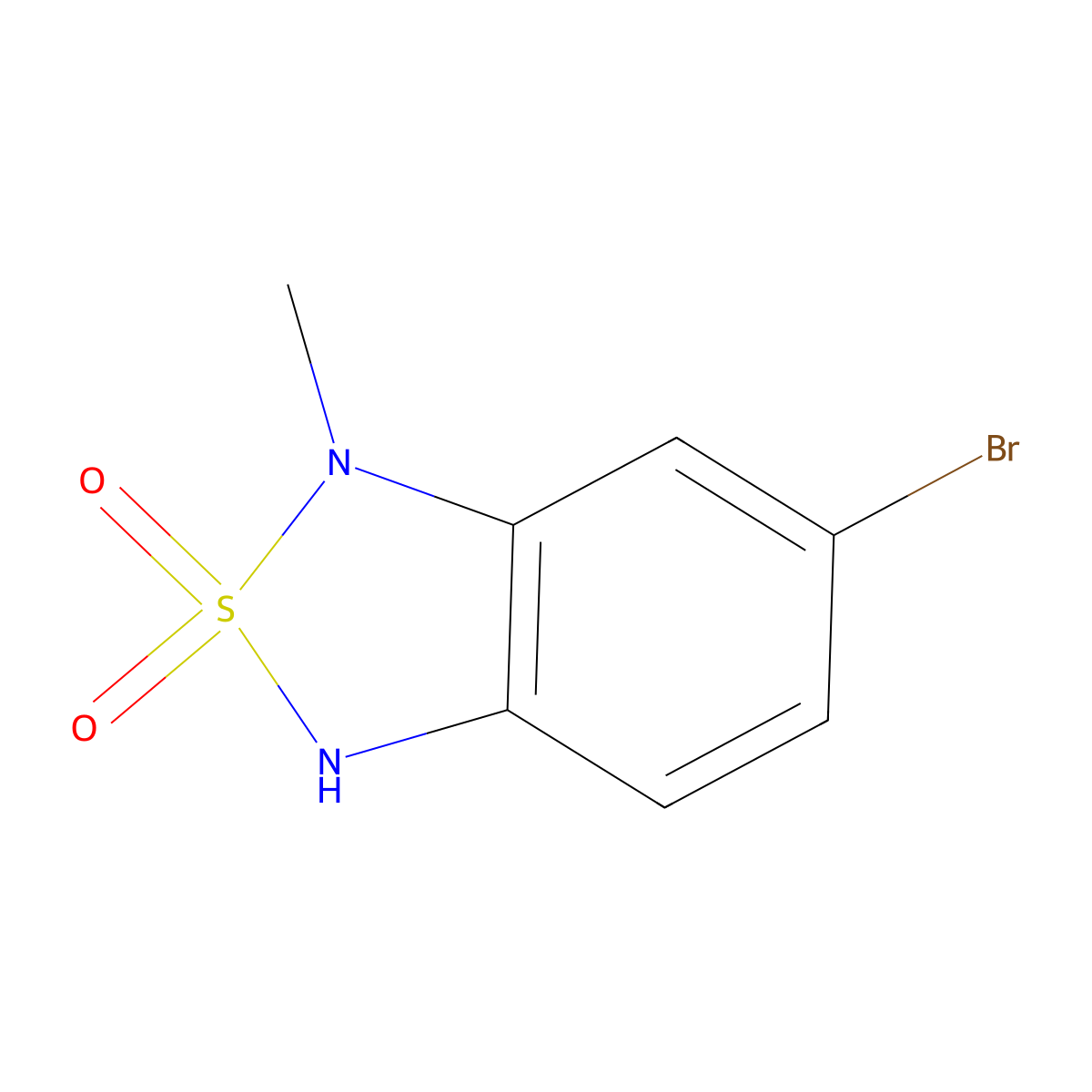 6-Bromo-1-methyl-1,3-dihydrobenzo[c][1,2,5]thiadiazole 2,2-dioxide molecular structure, CAS 1333262-65-9
