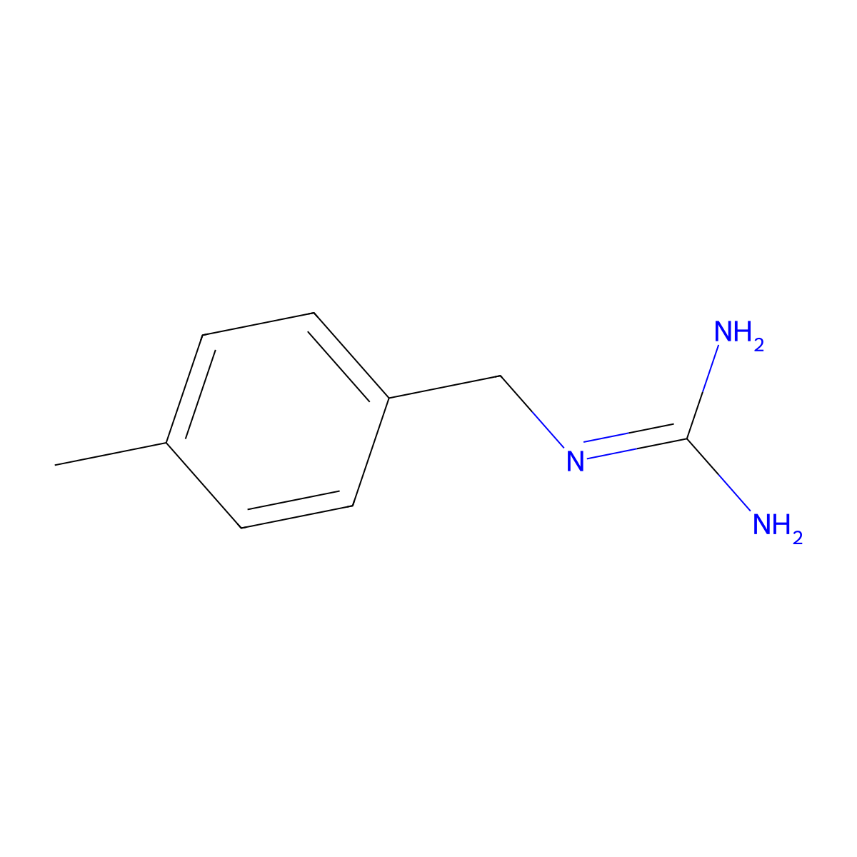 Guanidine, (p-methylbenzyl)- molecular structure, CAS 13333-41-0