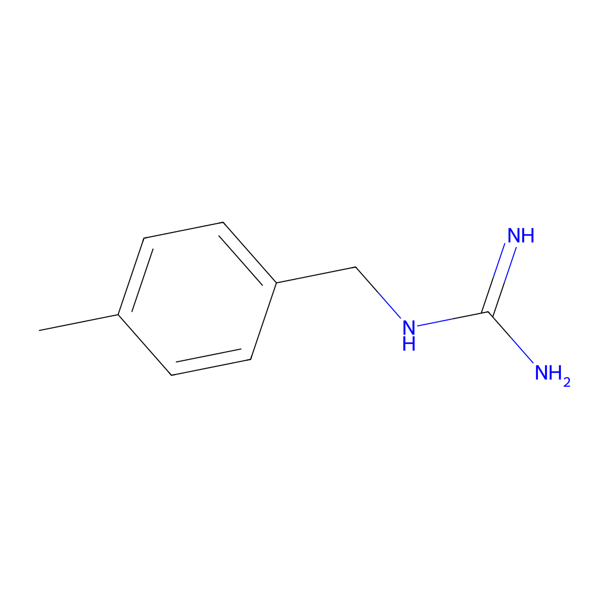 Guanidine, (p-methylbenzyl)- molecular structure, CAS 13333-41-0