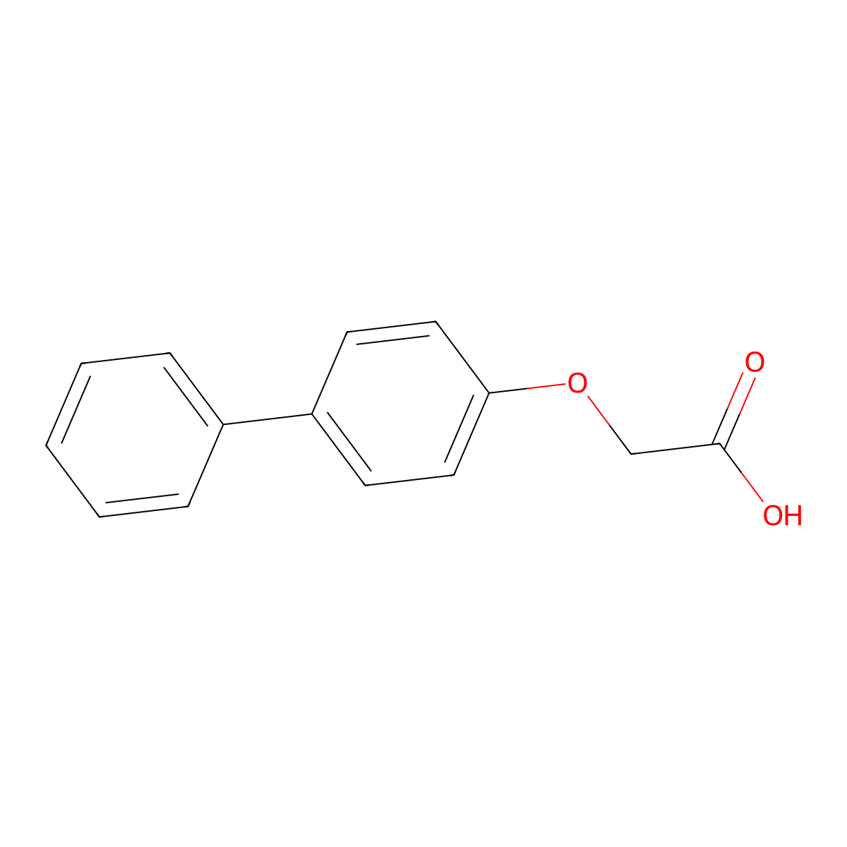 2-(4-Phenylphenoxy)acetic acid molecular structure, CAS 13333-86-3