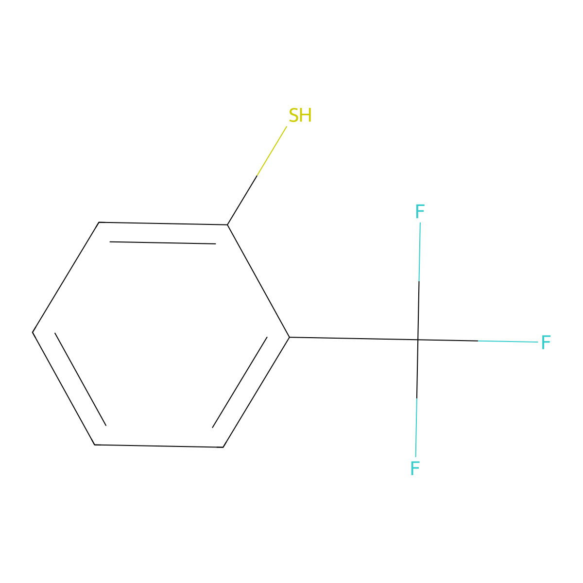 2-(Trifluoromethyl)benzenethiol molecular structure, CAS 13333-97-6