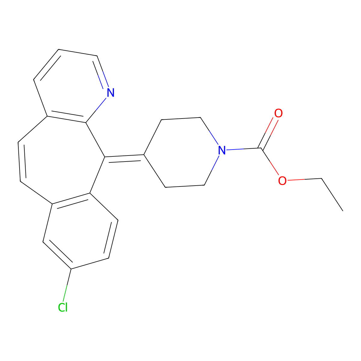 Loratadine impurity I molecular structure, CAS 133330-56-0