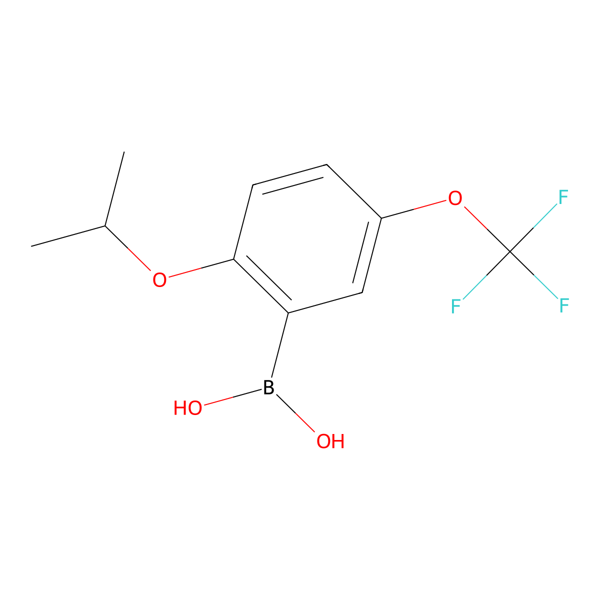 (2-Isopropoxy-5-(trifluoromethoxy)phenyl)boronic acid molecular structure, CAS 1333313-17-9