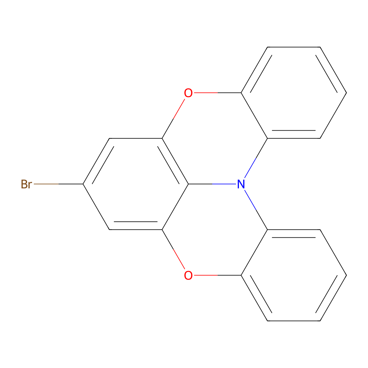 7-Bromobenzo[5,6][1,4]oxazino[2,3,4-kl]phenoxazine molecular structure, CAS 1333316-19-0