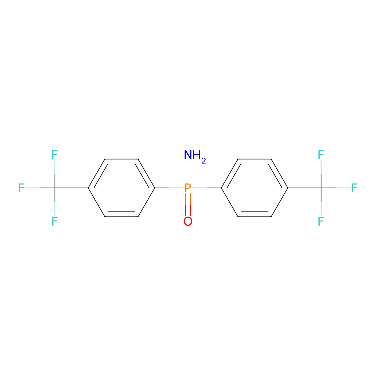P,P-Bis(4-(trifluoromethyl)phenyl)phosphinic amide molecular structure, CAS 1333316-91-8