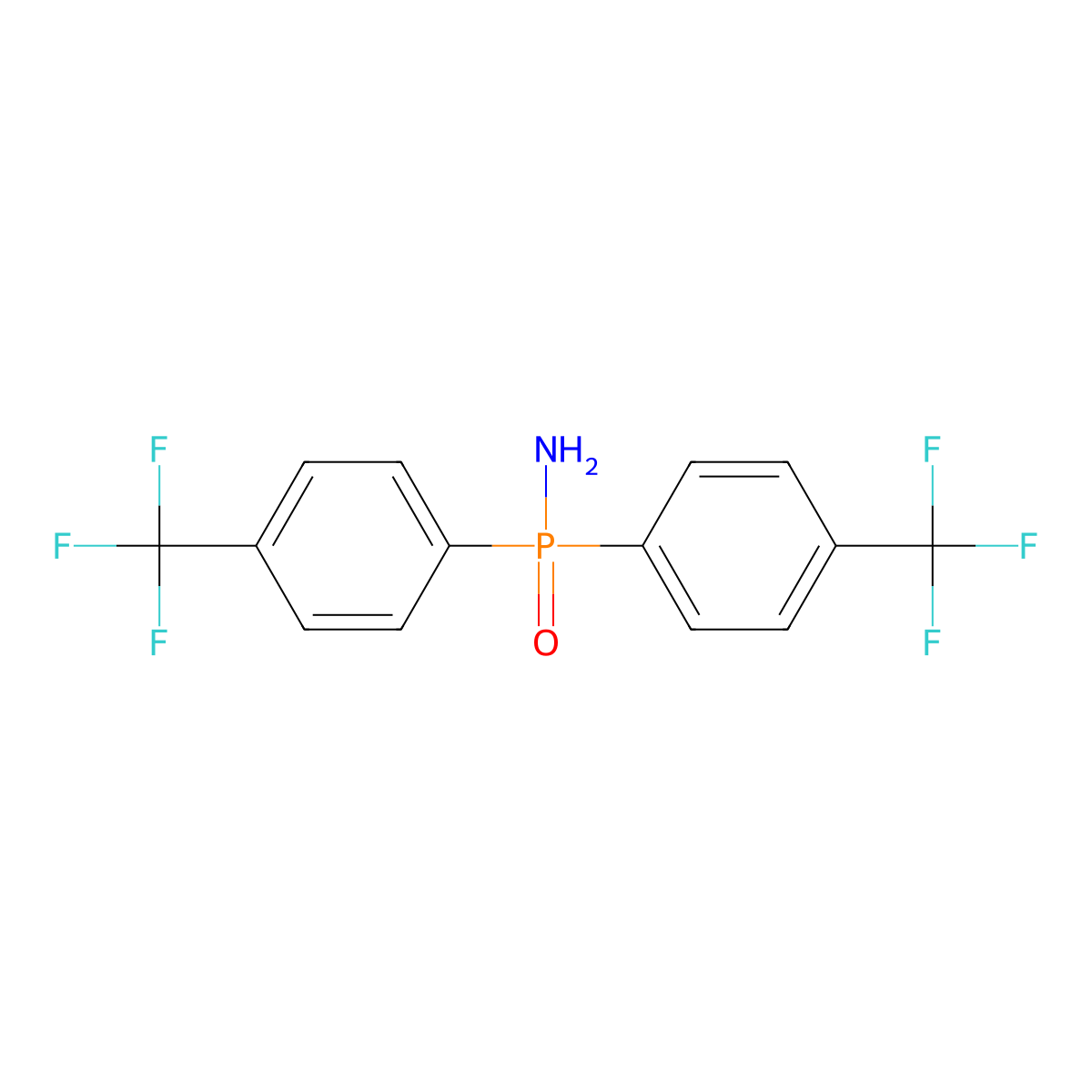 P,P-Bis(4-(trifluoromethyl)phenyl)phosphinic amide molecular structure, CAS 1333316-91-8