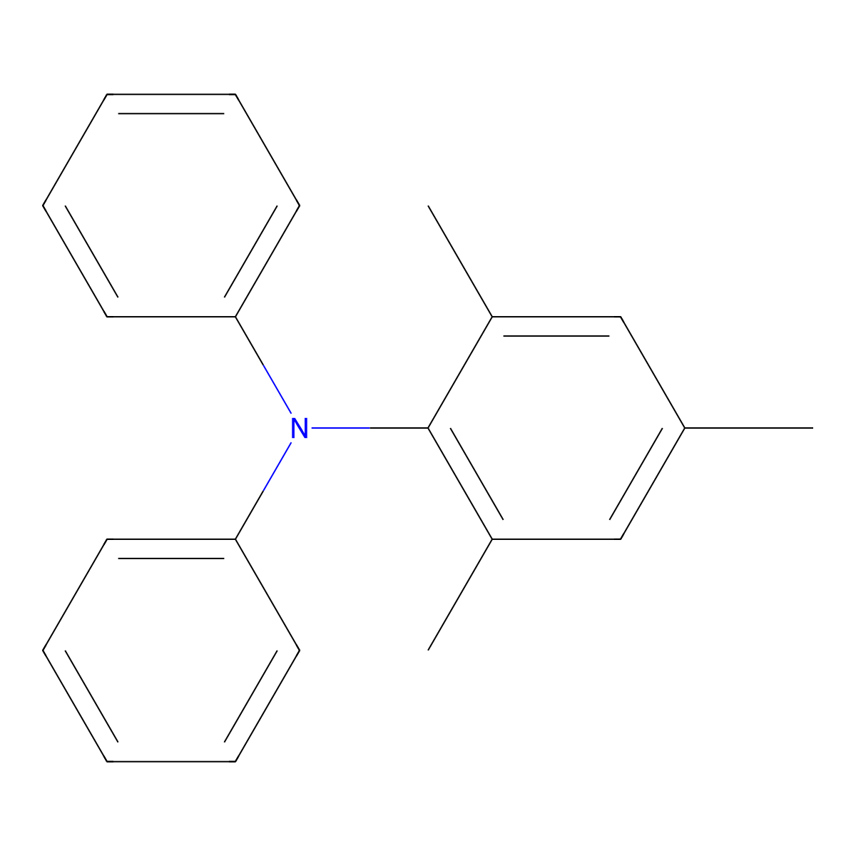 2,4,6-Trimethyl-N,N-diphenylaniline molecular structure, CAS 1333317-99-9