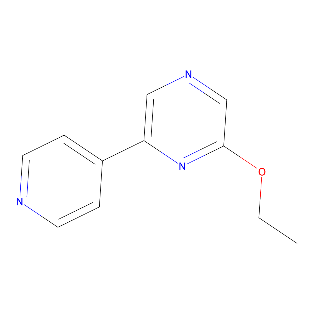 2-Ethoxy-6-(pyridin-4-yl)pyrazine molecular structure, CAS 1333319-48-4