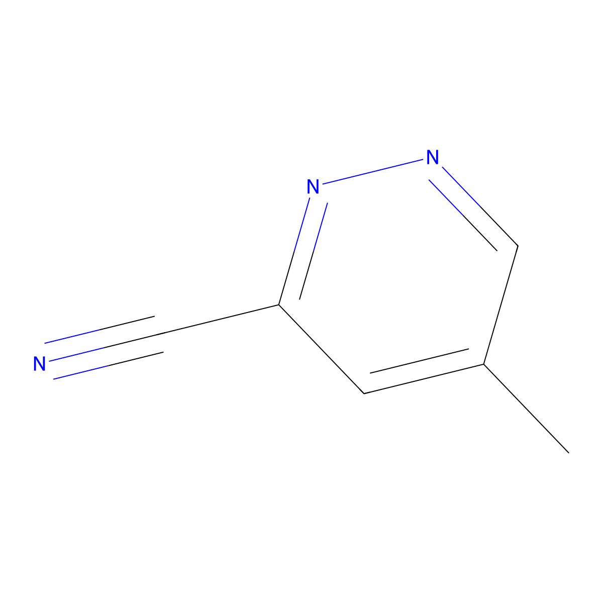 5-Methylpyridazine-3-carbonitrile molecular structure, CAS 1333319-50-8