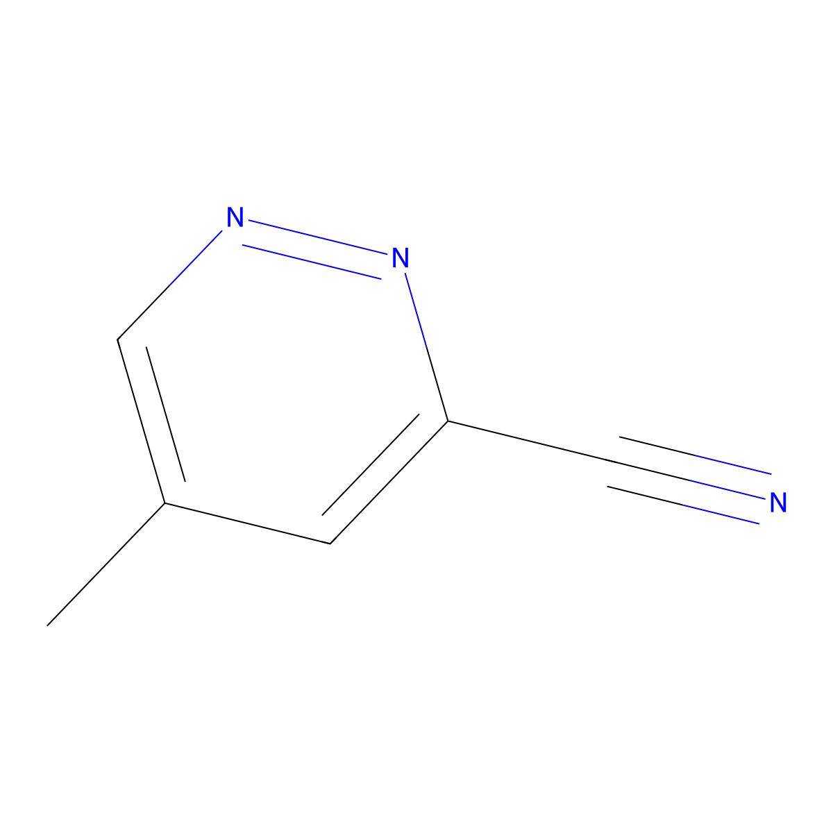 5-Methylpyridazine-3-carbonitrile molecular structure, CAS 1333319-50-8