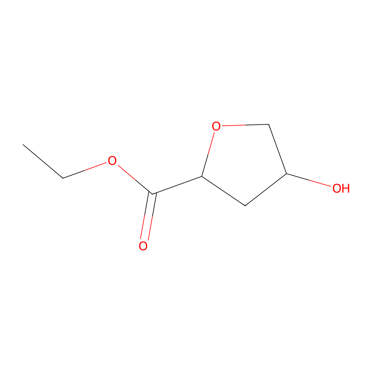 Ethyl 4-hydroxytetrahydrofuran-2-carboxylate molecular structure, CAS 1333319-61-1