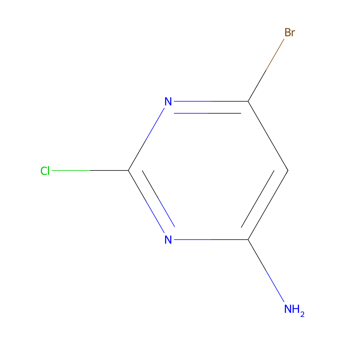 6-Bromo-2-chloropyrimidin-4-amine molecular structure, CAS 1333319-66-6