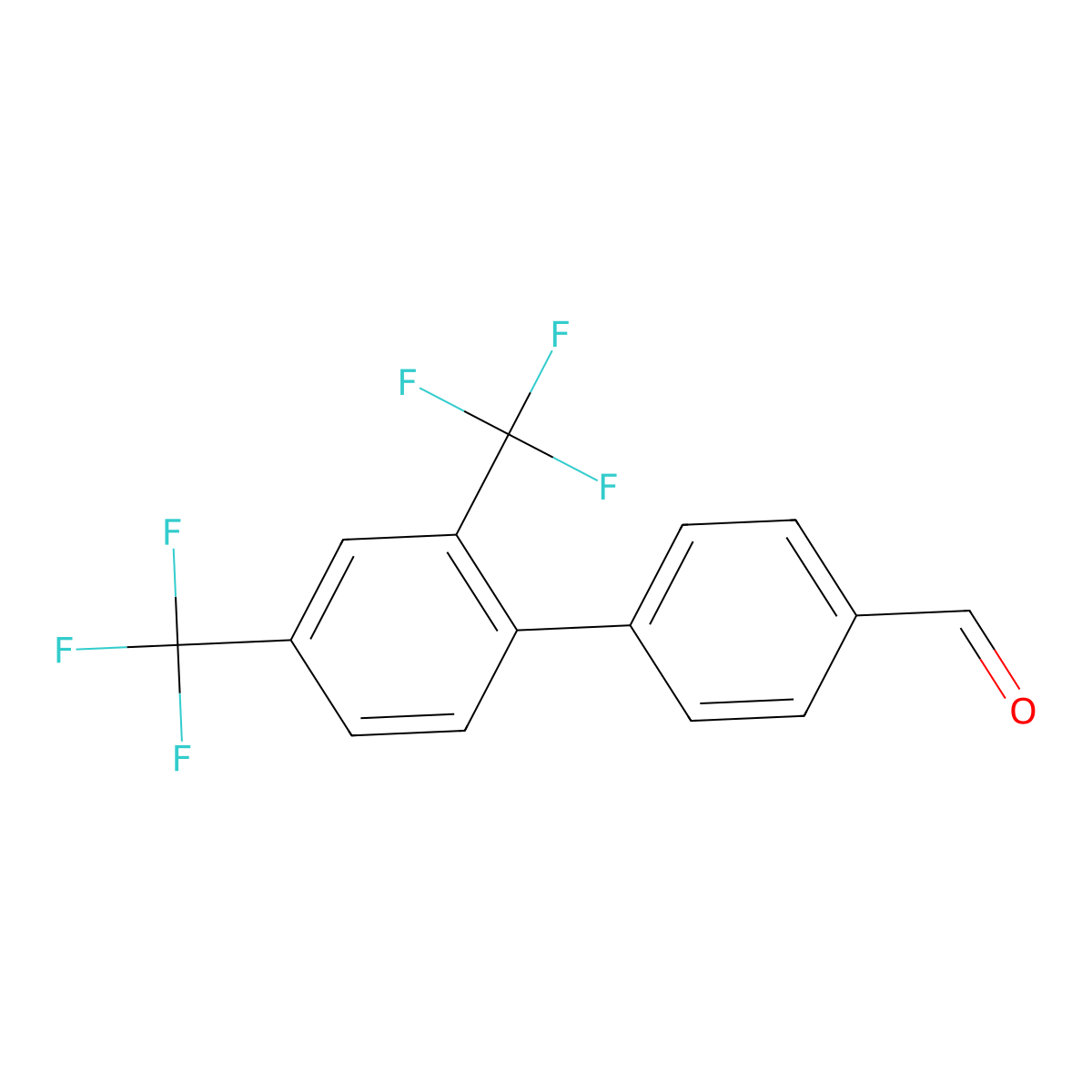 2',4'-Bis(trifluoromethyl)-[1,1'-biphenyl]-4-carbaldehyde molecular structure, CAS 1333319-67-7