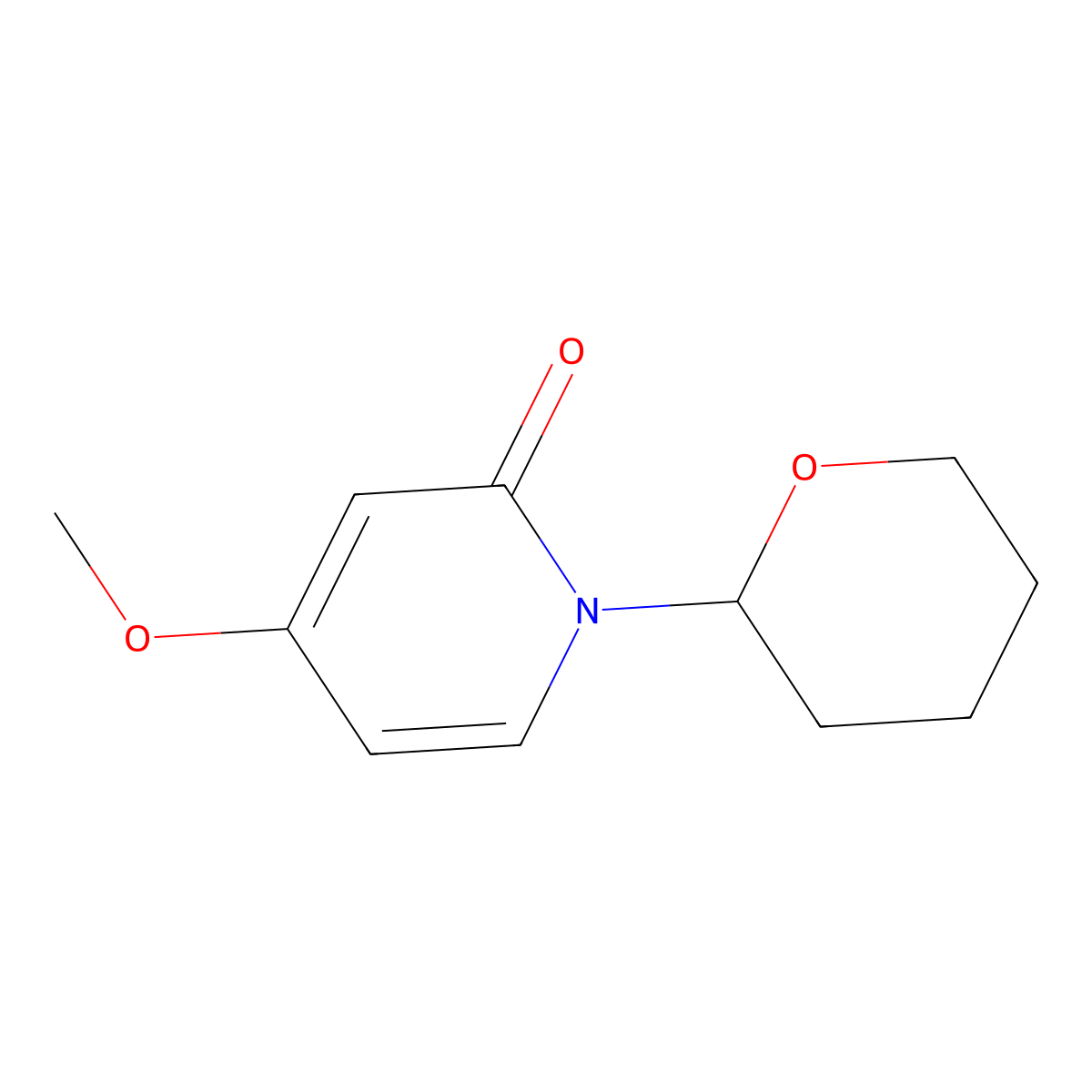 4-methoxy-1-(tetrahydro-2H-pyran-2-yl)pyridin-2(1H)-one molecular structure, CAS 1333319-70-2
