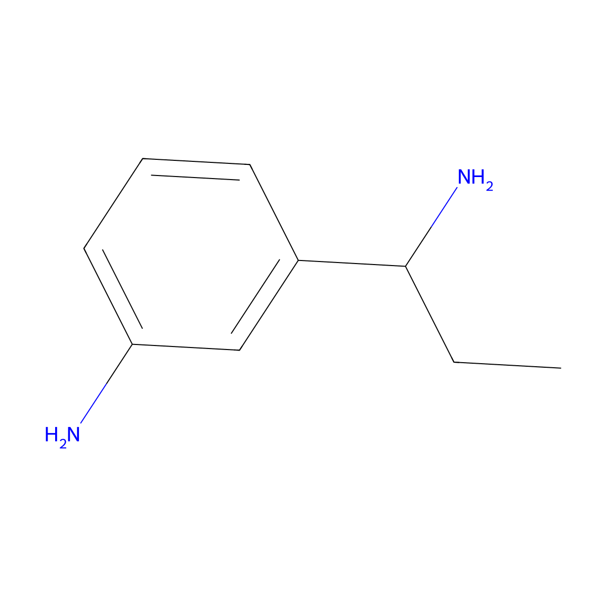 3-(1-Aminopropyl)aniline molecular structure, CAS 133332-52-2