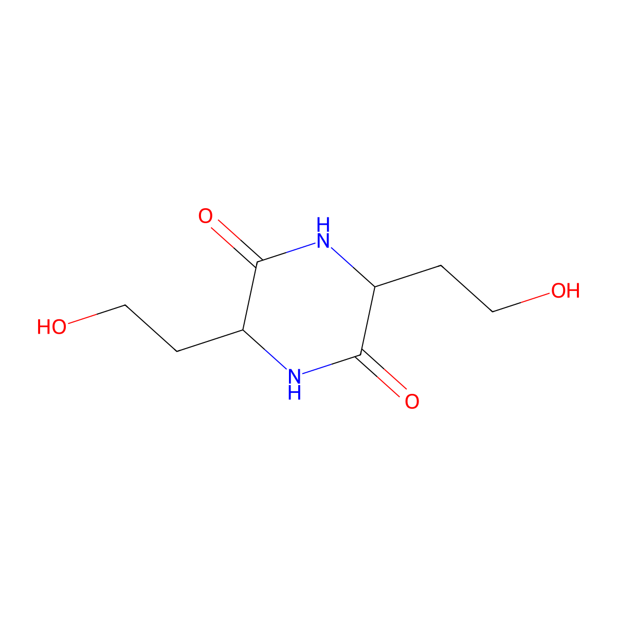 (3s,6s)-3,6-Bis(2-hydroxyethyl)piperazine-2,5-dione molecular structure, CAS 1333325-24-8