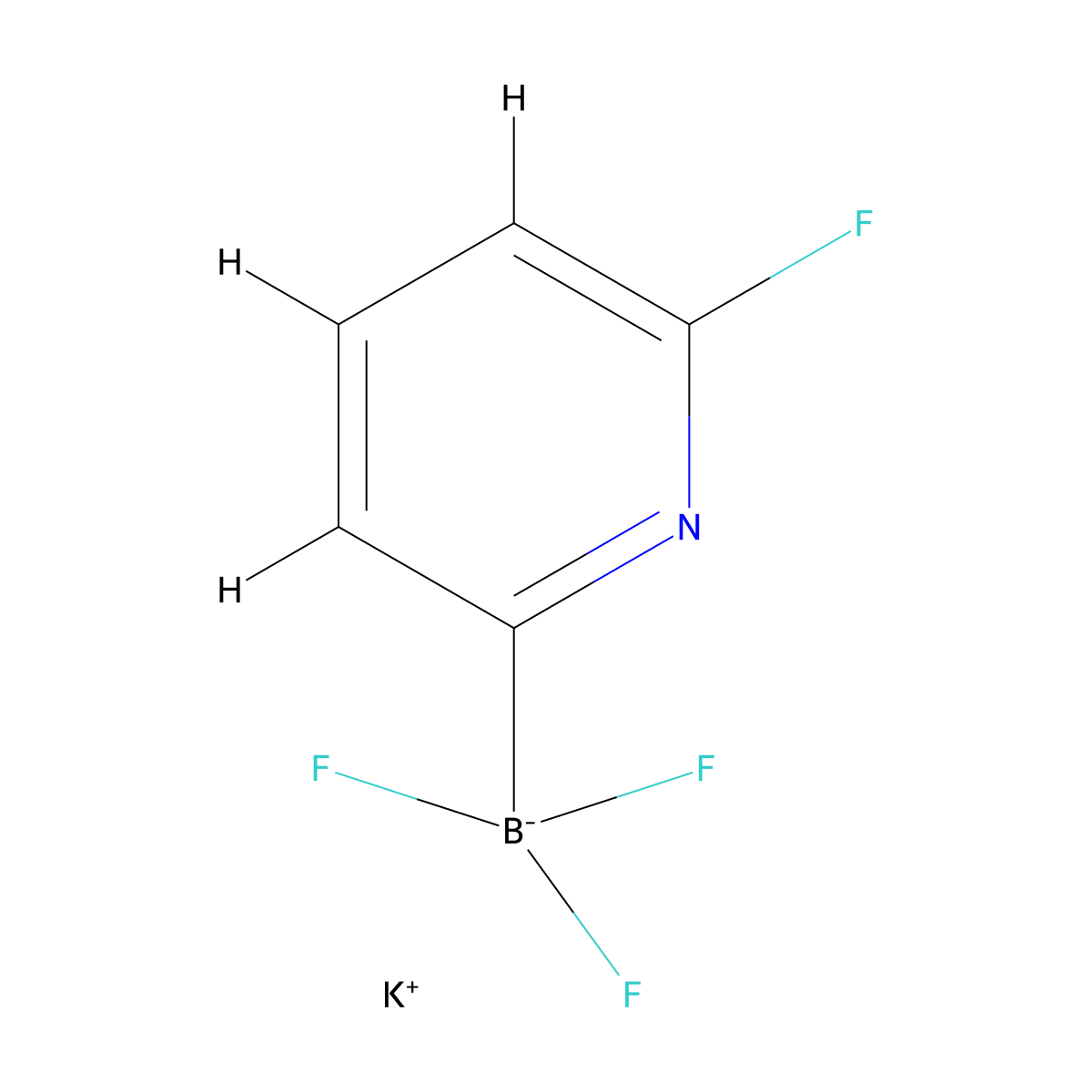 Potassium trifluoro(6-fluoropyridin-2-yl)boranuide molecular structure, CAS 1333326-04-7