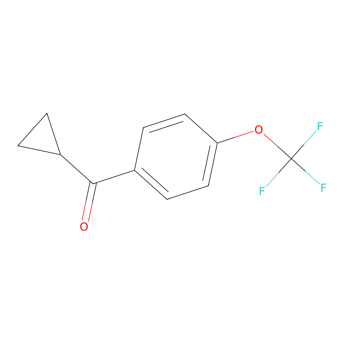 Cyclopropyl[4-(trifluoromethoxy)phenyl]methanone molecular structure, CAS 133333-78-5