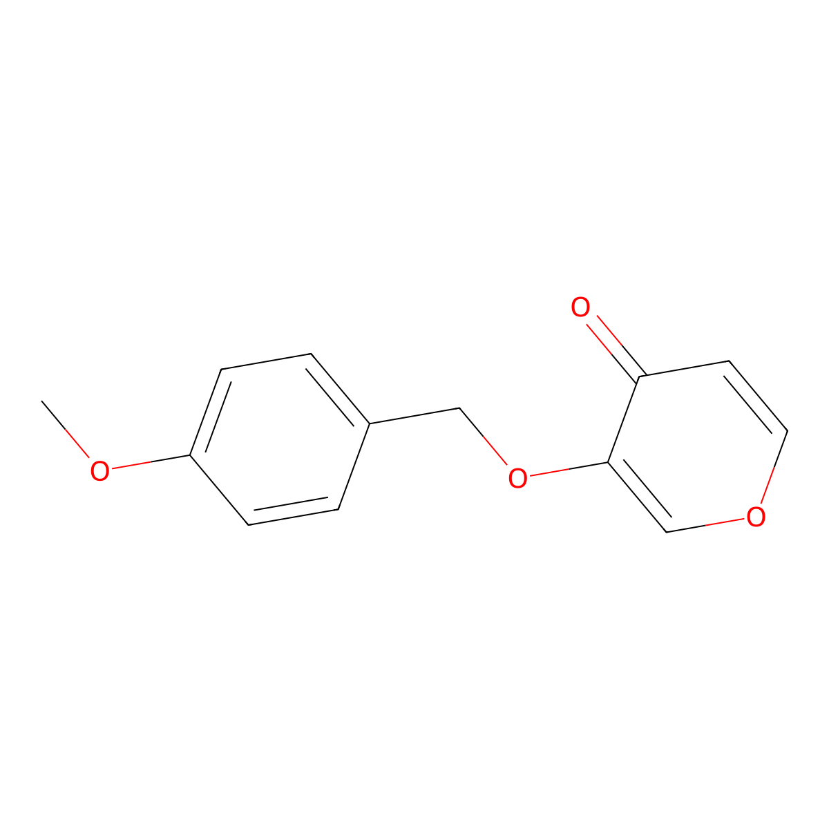 3-((4-Methoxybenzyl)oxy)-4H-pyran-4-one molecular structure, CAS 1333331-84-2
