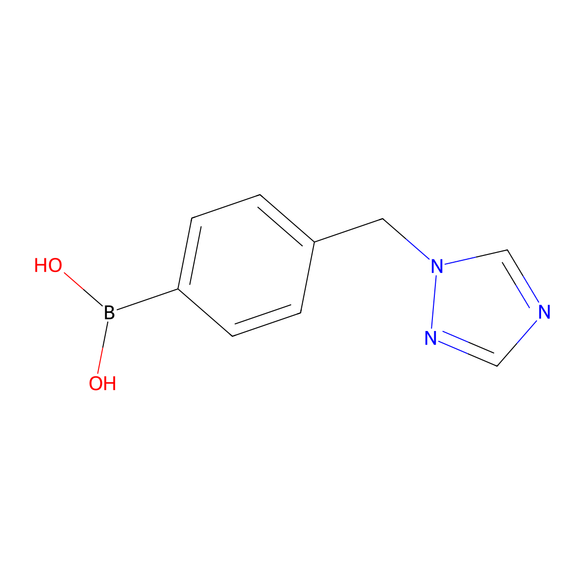 {4-[(1H-1,2,4-triazol-1-yl)methyl]phenyl}boronic acid molecular structure, CAS 1333344-76-5