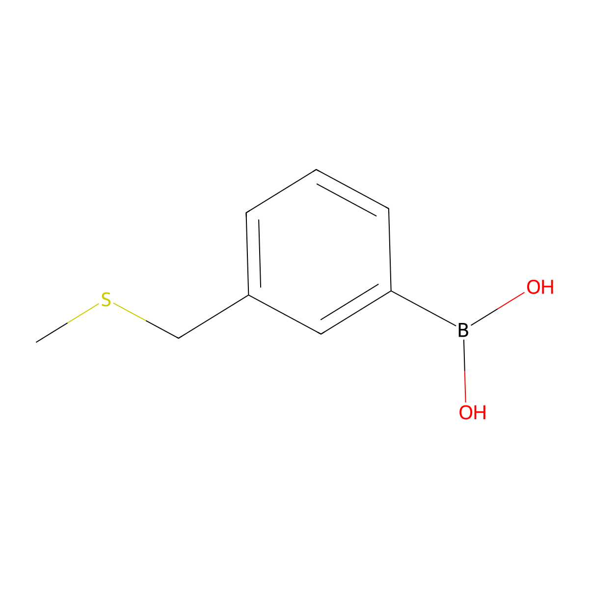 (3-((Methylsulfanyl)methyl)phenyl)boronic acid molecular structure, CAS 1333345-25-7