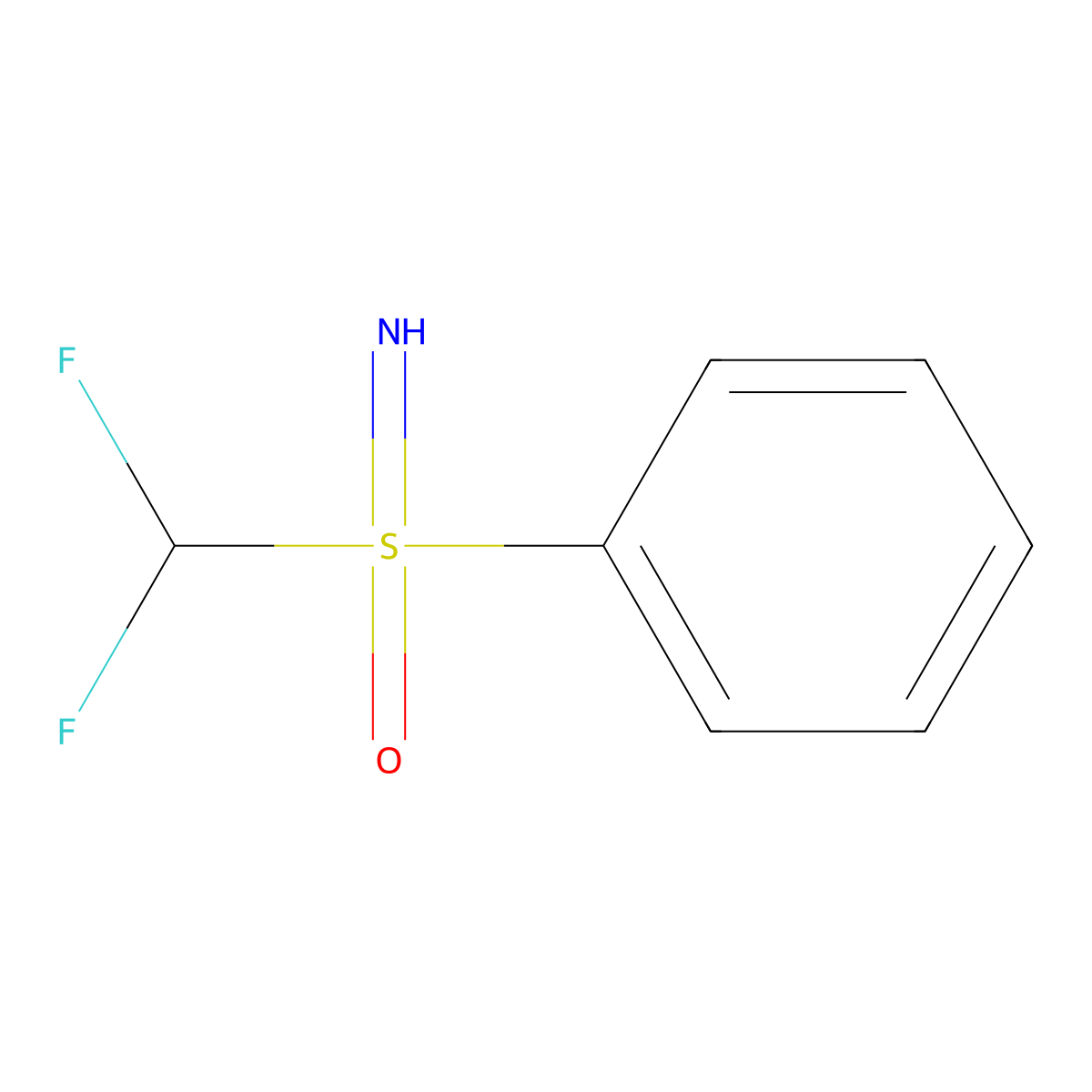 (Difluoromethyl)(imino)phenyl-lambda6-sulfanone molecular structure, CAS 1333375-53-3