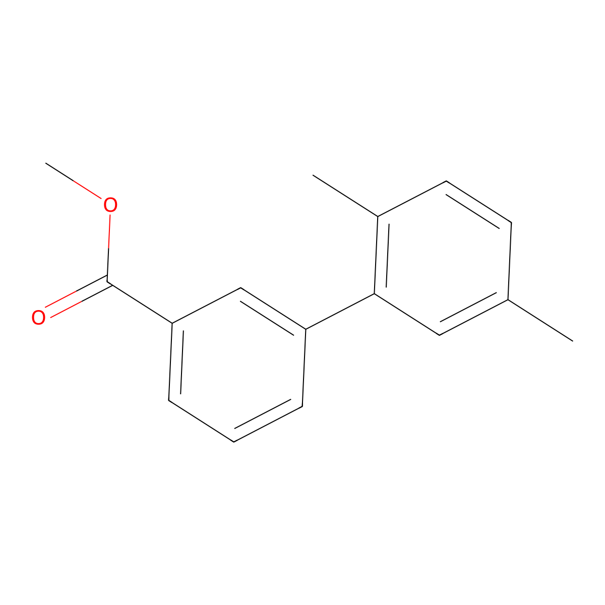 Methyl 3-(2,5-dimethylphenyl)benzoate molecular structure, CAS 1333376-33-2