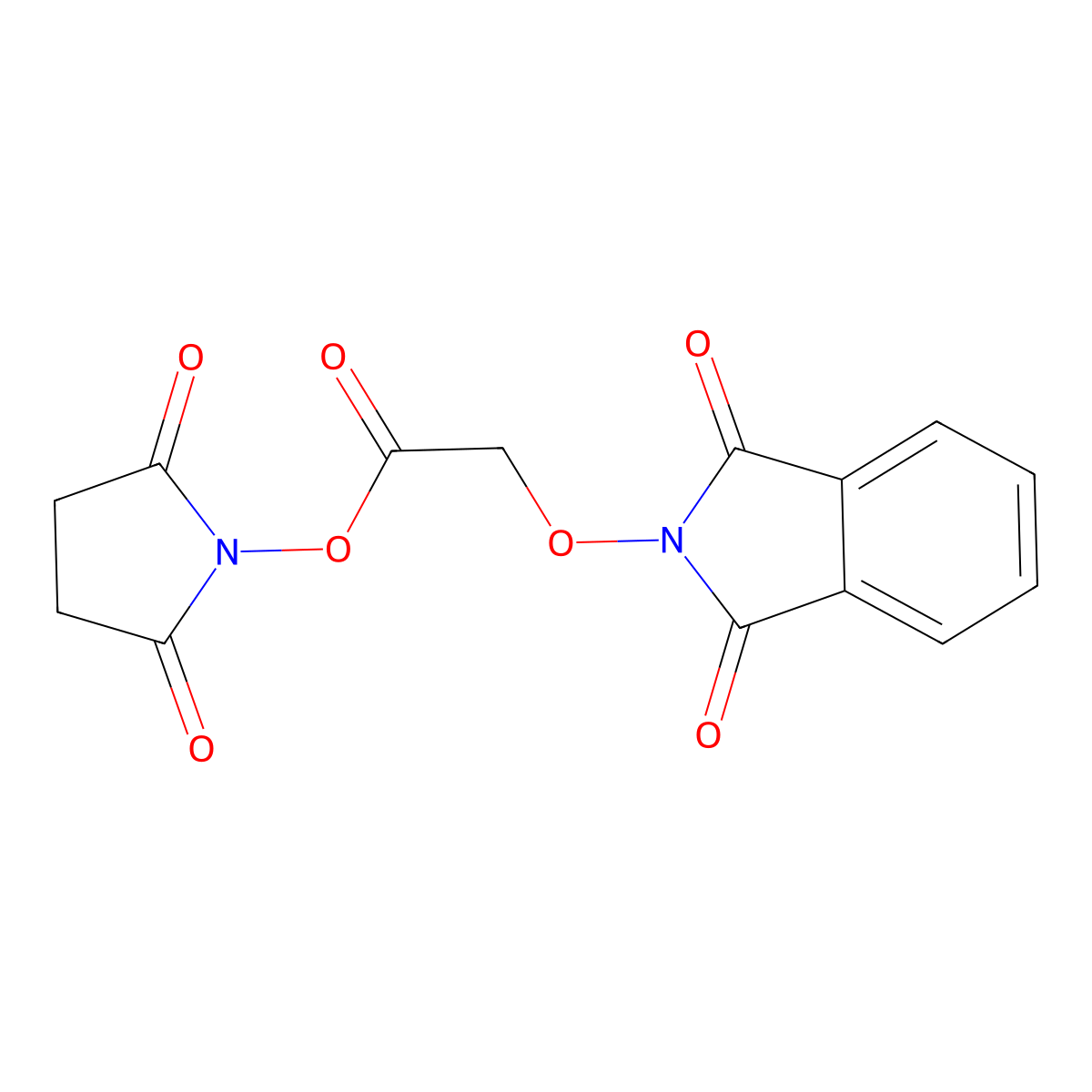 Acetic acid, 2-[(1,3-dihydro-1,3-dioxo-2H-isoindol-2-yl)oxy]-, 2,5-dioxo-1-pyrrolidinyl ester molecular structure, CAS 1333377-78-8