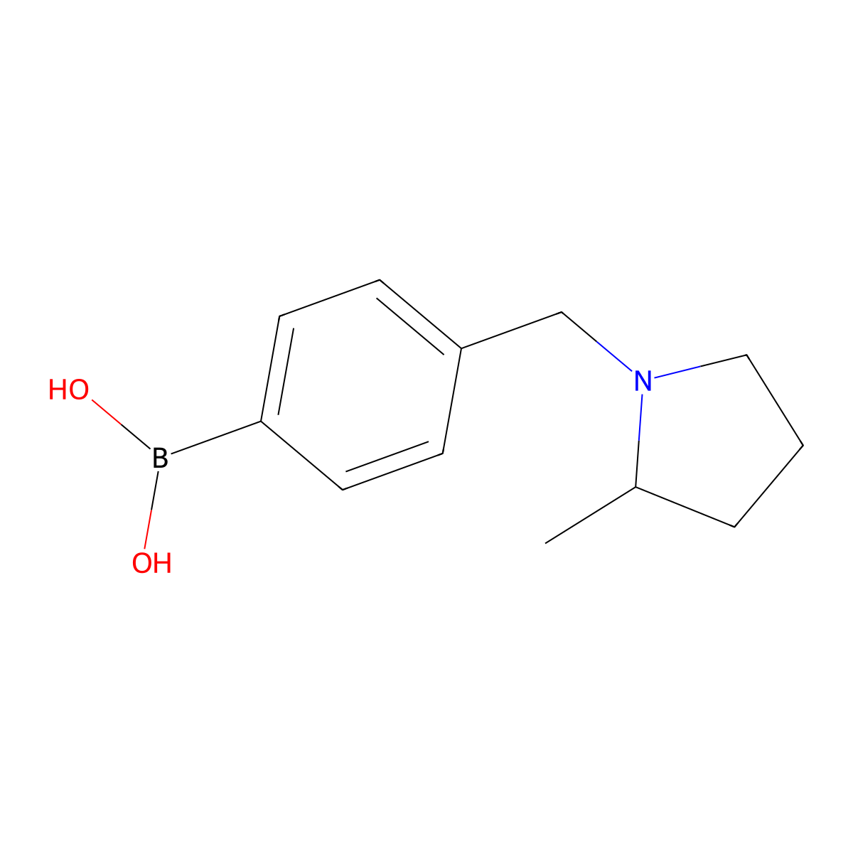 {4-[(2-Methylpyrrolidin-1-yl)methyl]phenyl}boronic acid molecular structure, CAS 1333388-01-4