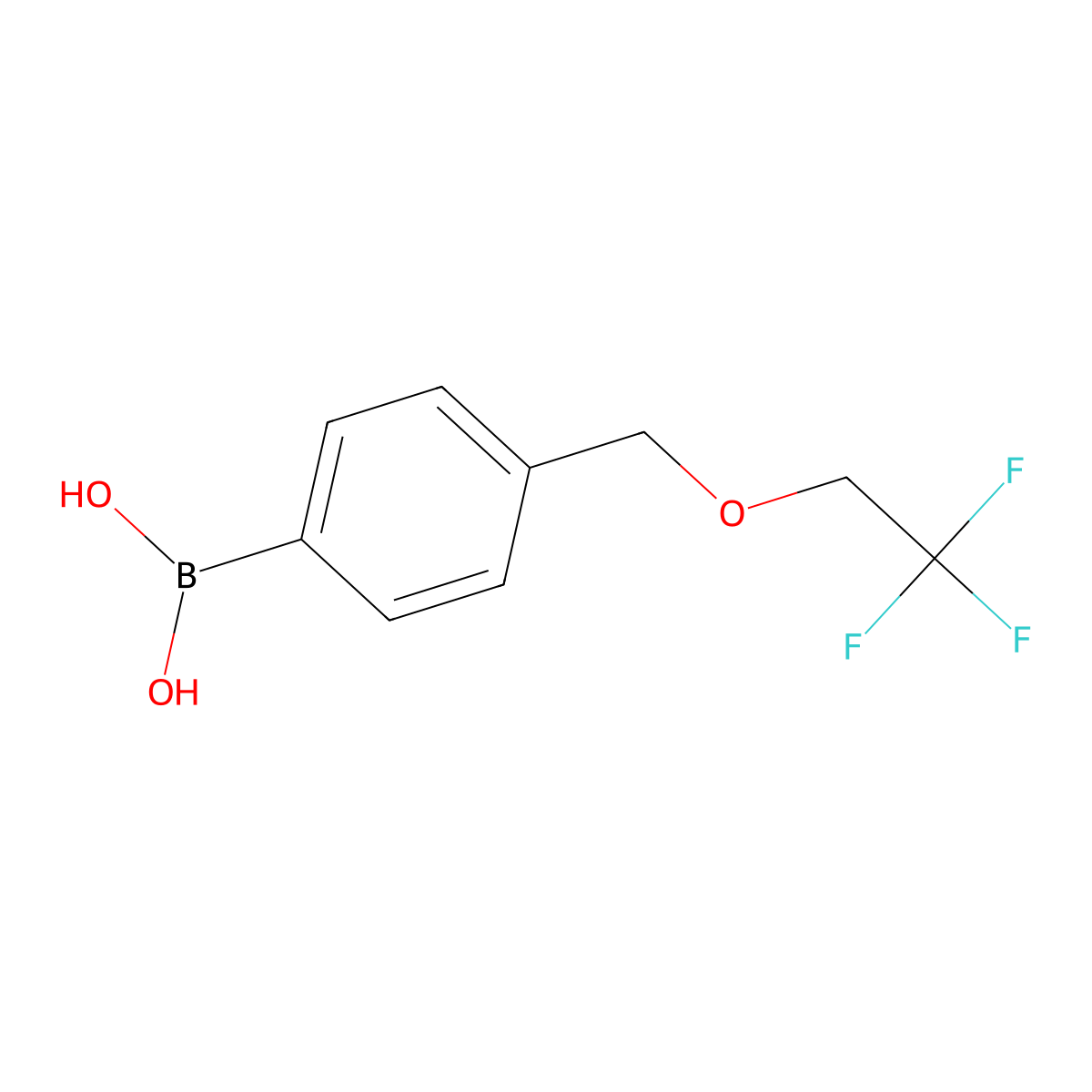 {4-[(2,2,2-Trifluoroethoxy)methyl]phenyl}boronic acid molecular structure, CAS 1333391-61-9