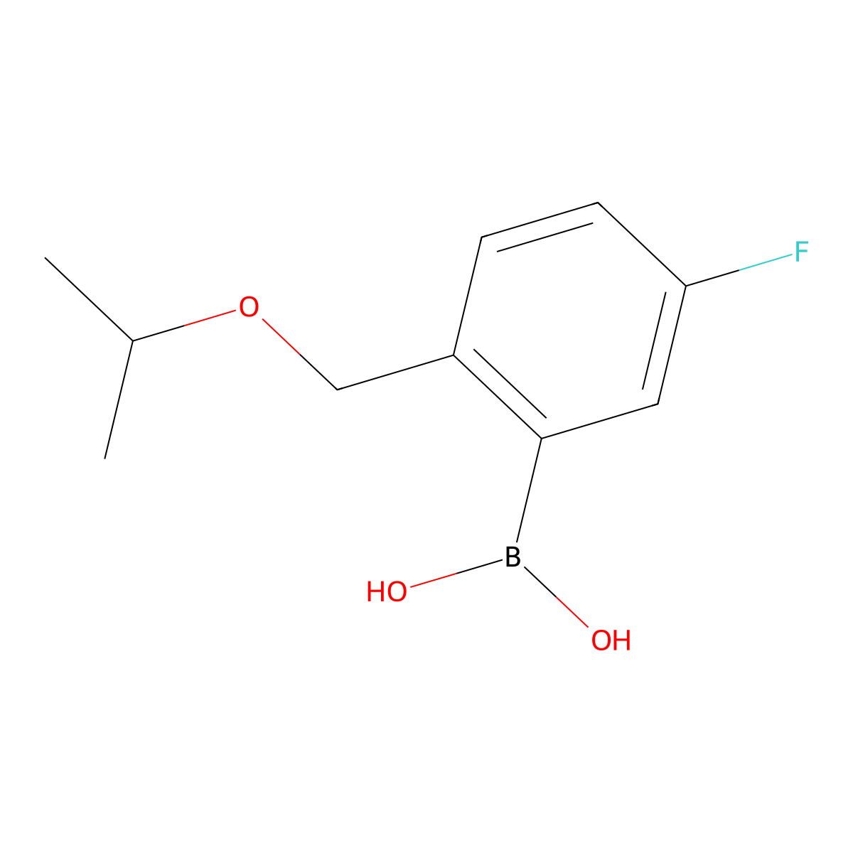 5-Fluoro-2-(isopropoxymethyl)phenylboronic acid molecular structure, CAS 1333392-80-5