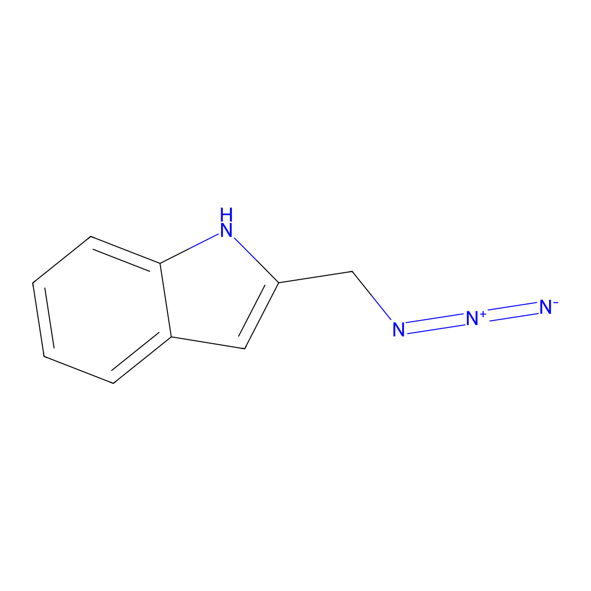 2-(azidomethyl)-1H-indole molecular structure, CAS 1333393-75-1