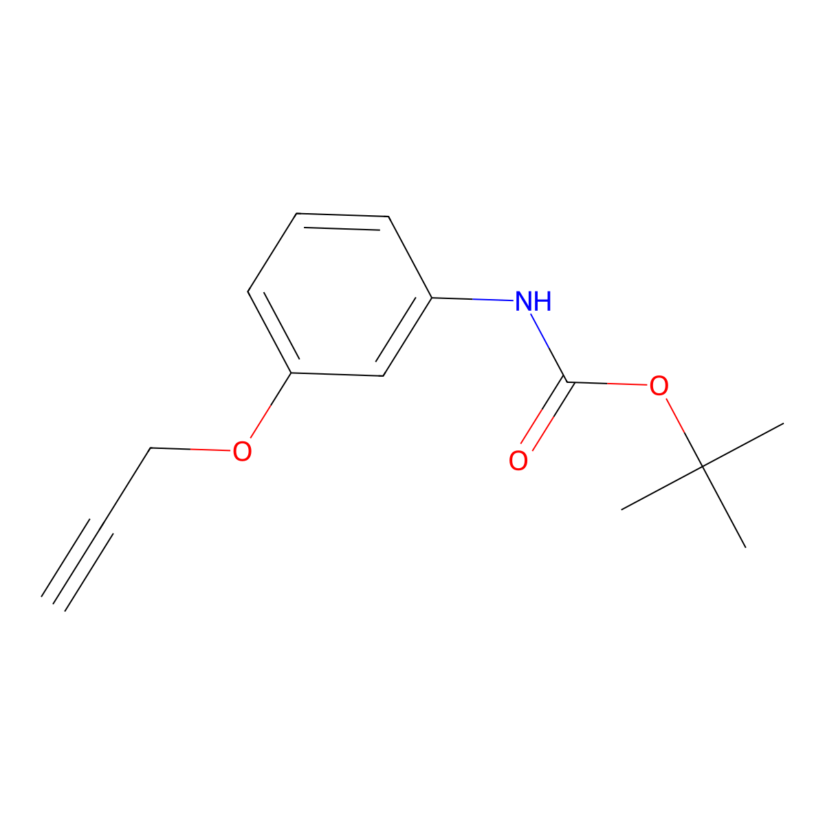 tert-butyl N-[3-(prop-2-yn-1-yloxy)phenyl]carbamate molecular structure, CAS 1333393-77-3