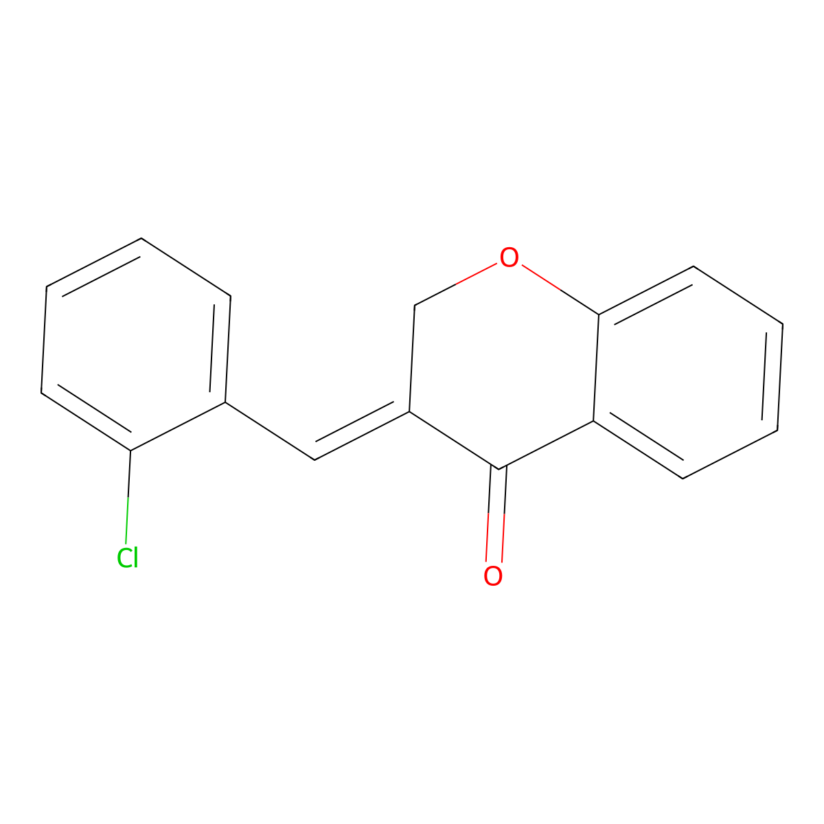 3-[(E)-(2-chlorophenyl)methylidene]-2,3-dihydro-4H-chromen-4-one molecular structure, CAS 1333395-36-0