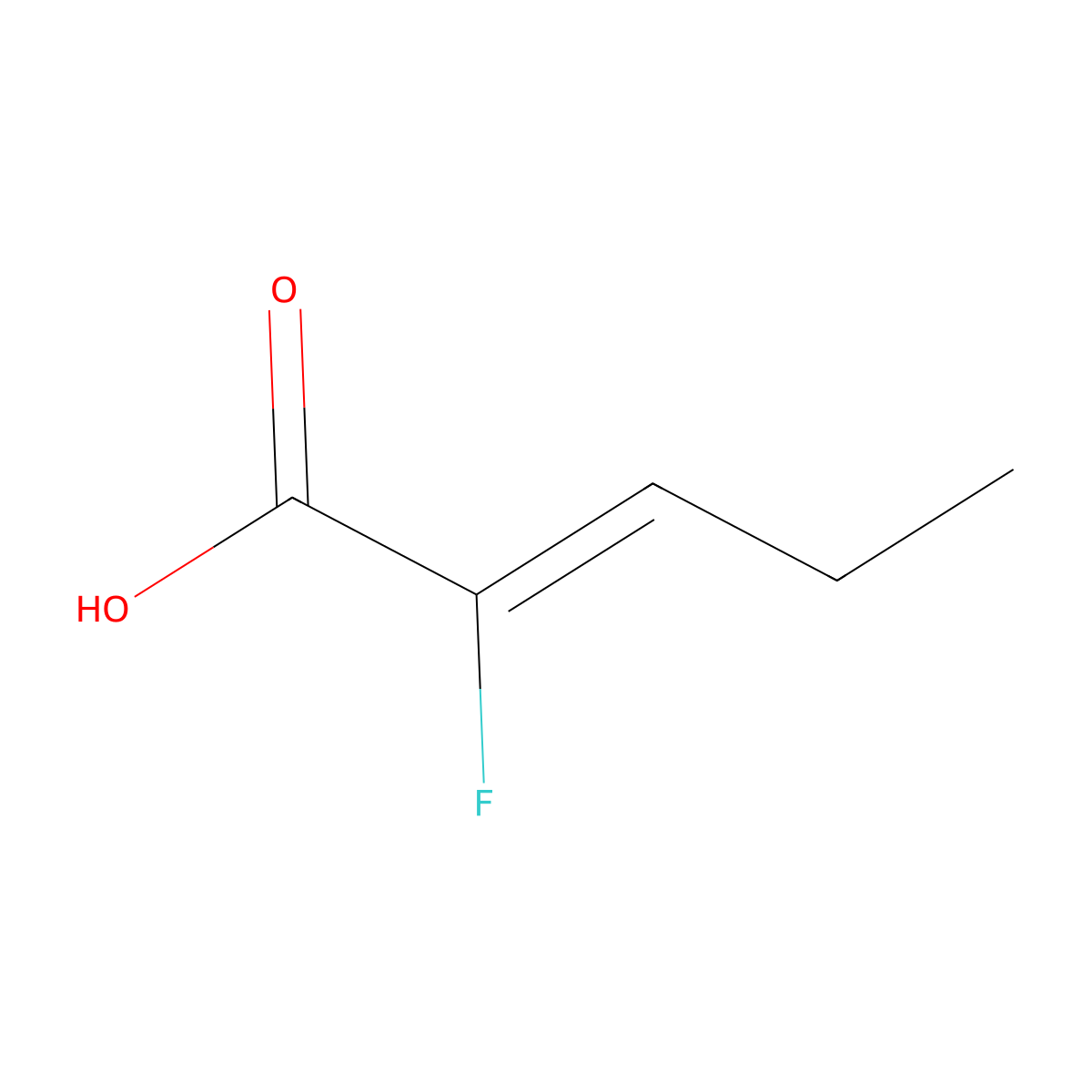 2-Fluoropent-2-enoic acid molecular structure, CAS 1333397-43-5