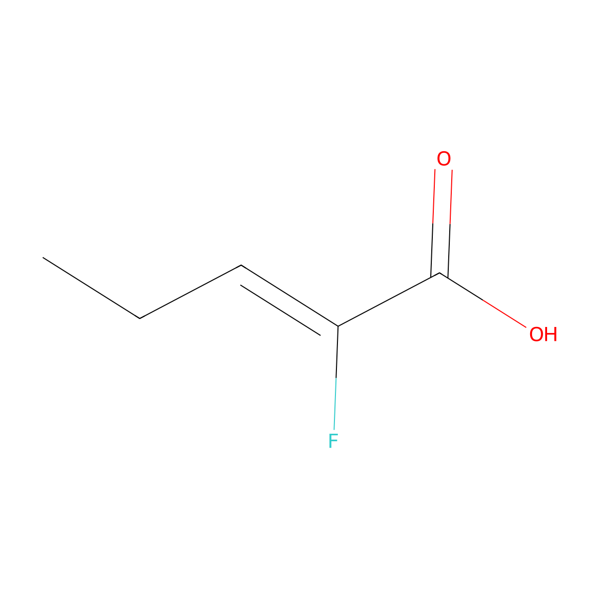 2-Fluoropent-2-enoic acid molecular structure, CAS 1333397-43-5
