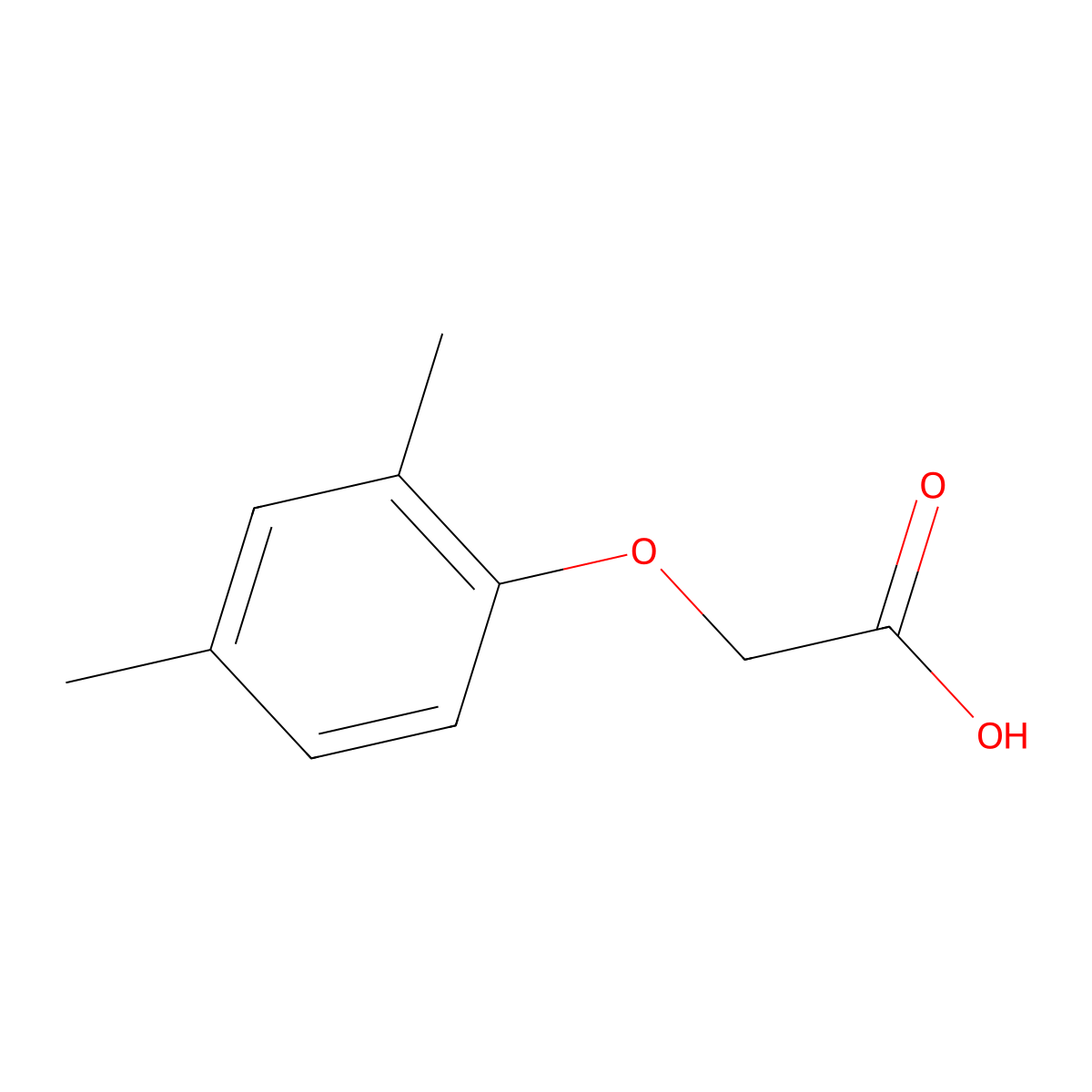 2,4-Xylyloxyacetic acid molecular structure, CAS 13334-49-1