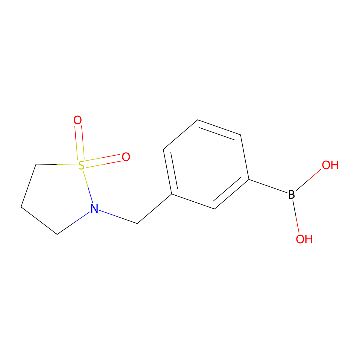 {3-[(1,1-Dioxo-1lambda6,2-thiazolidin-2-yl)methyl]phenyl}boronic acid molecular structure, CAS 1333406-83-9
