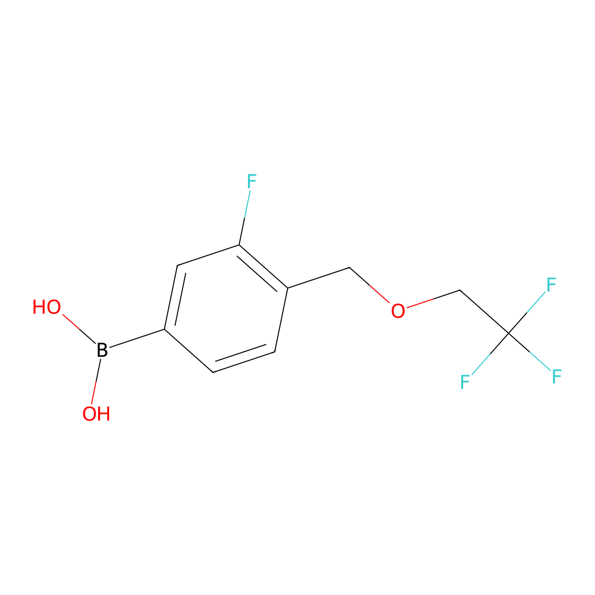 3-Fluoro-4-((2,2,2-trifluoroethoxy)methyl)phenylboronic acid molecular structure, CAS 1333407-12-7