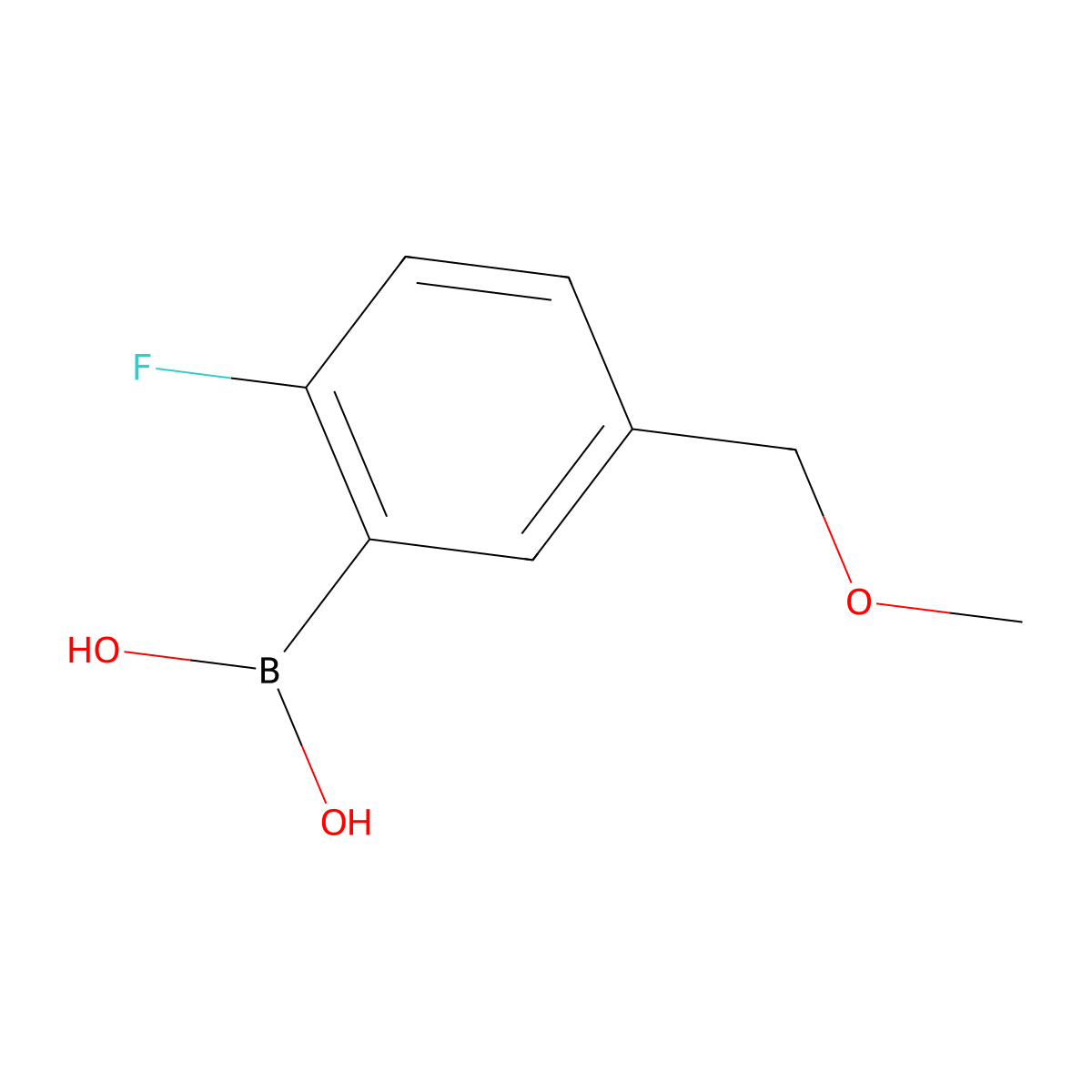 (2-Fluoro-5-(methoxymethyl)phenyl)boronic acid molecular structure, CAS 1333407-14-9