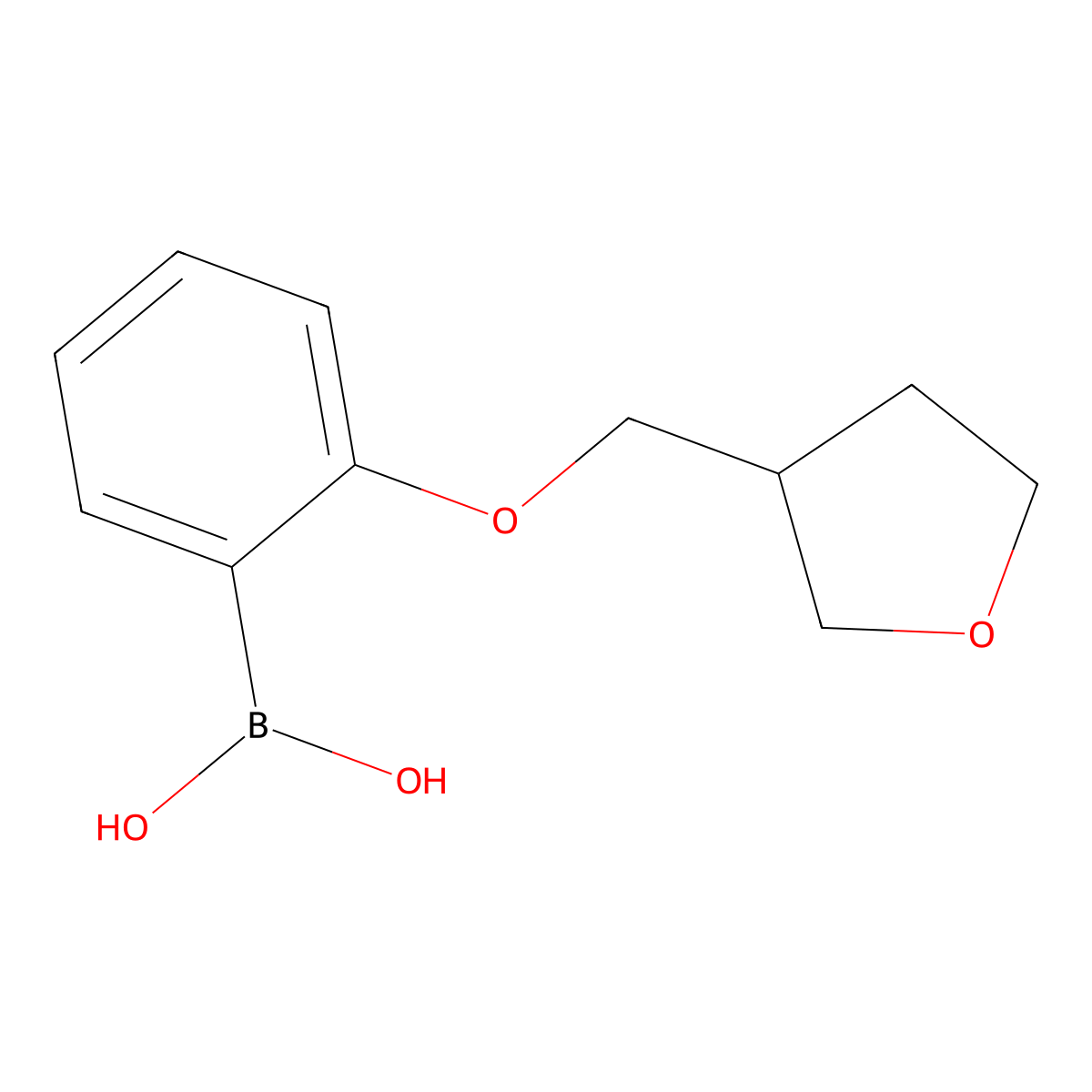 (2-((Oxolan-3-yl)methoxy)phenyl)boronic acid molecular structure, CAS 1333411-99-6