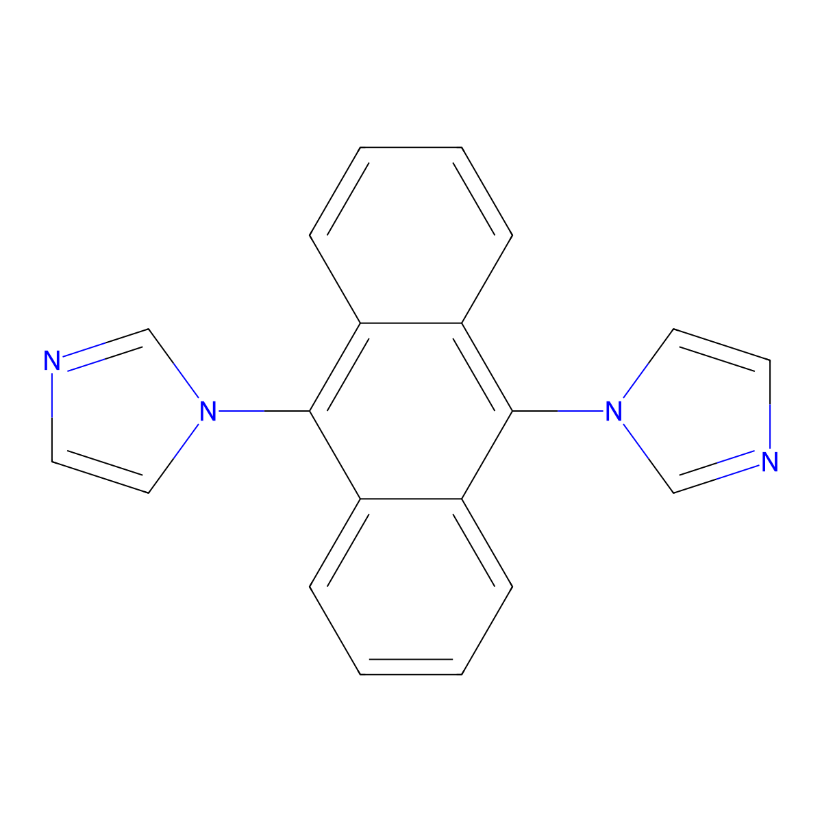9,10-Di(1H-imidazol-1-yl)anthracene molecular structure, CAS 1333418-50-0