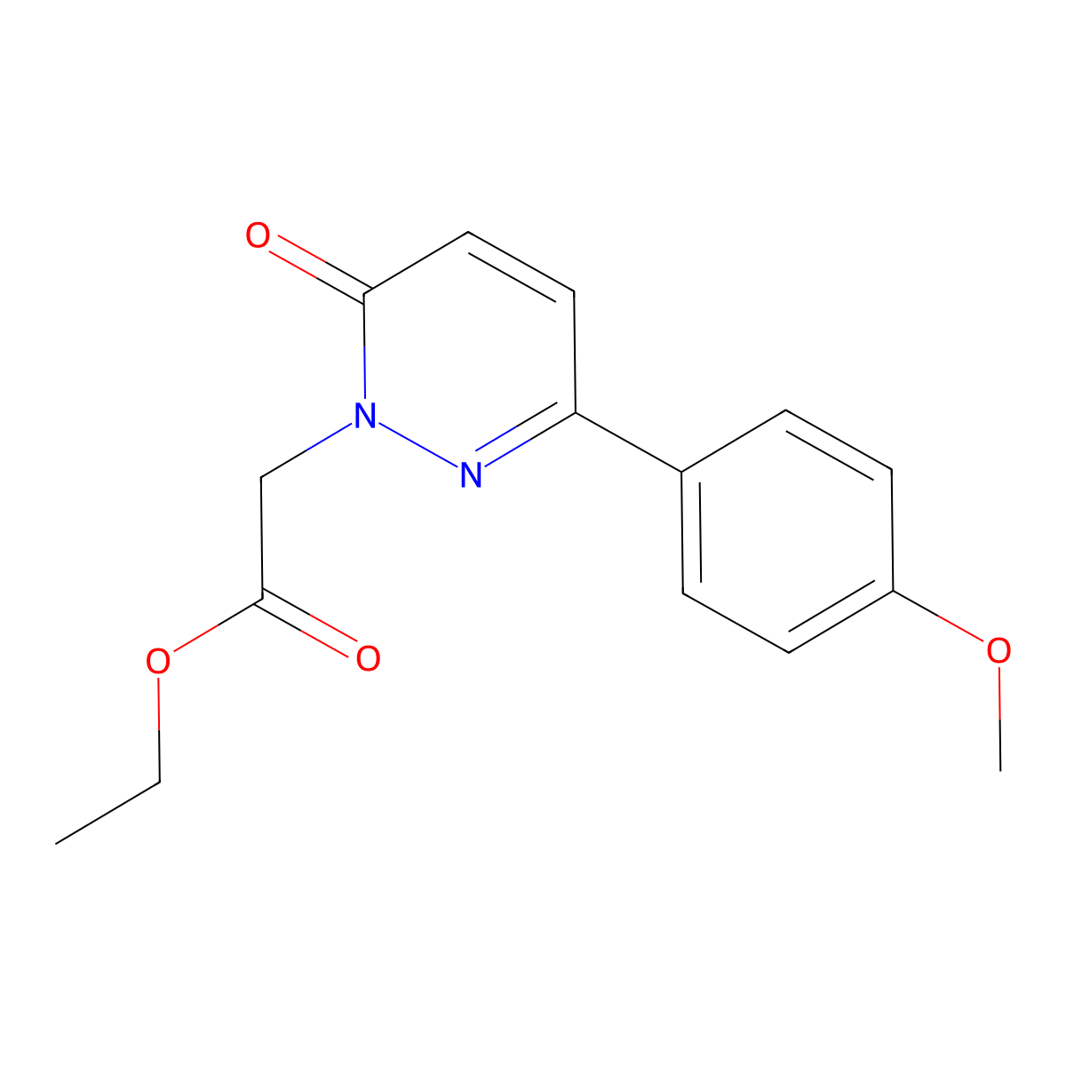 Ethyl 2-[3-(4-methoxyphenyl)-6-oxopyridazin-1-yl]acetate molecular structure, CAS 133342-12-8