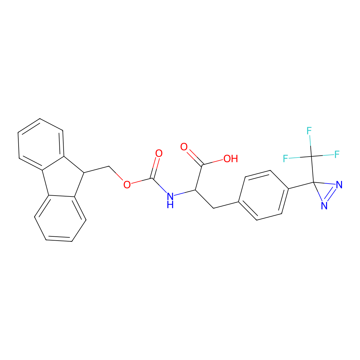Fmoc-L-Photo-Phe-OH molecular structure, CAS 133342-64-0