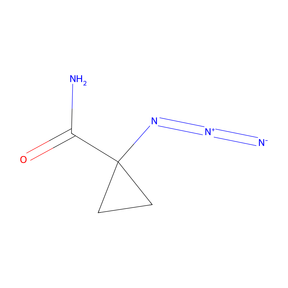 1-Azidocyclopropane-1-carboxamide molecular structure, CAS 1333426-89-3
