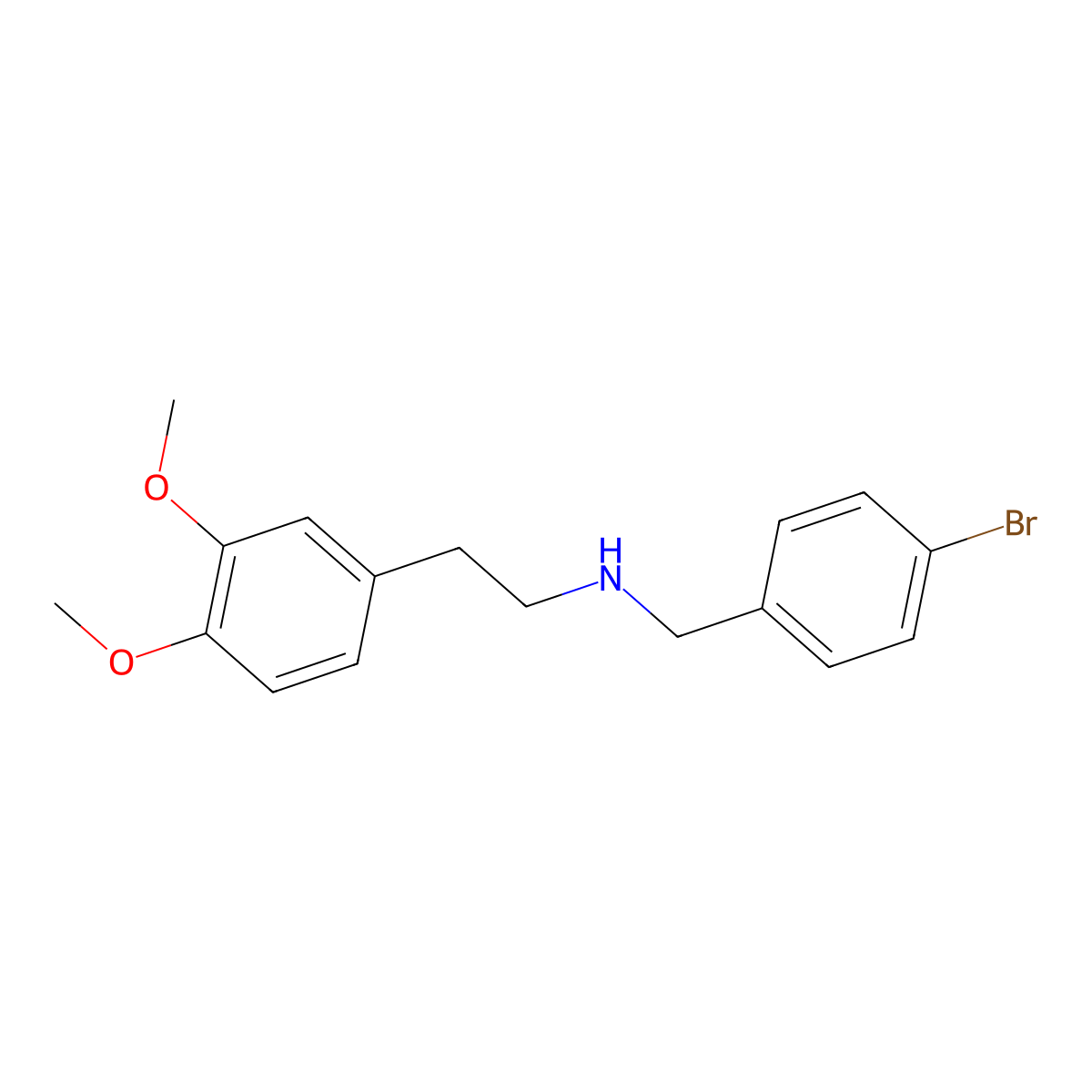 (4-Bromobenzyl)[2-(3,4-dimethoxyphenyl)ethyl]amine molecular structure, CAS 133344-77-1